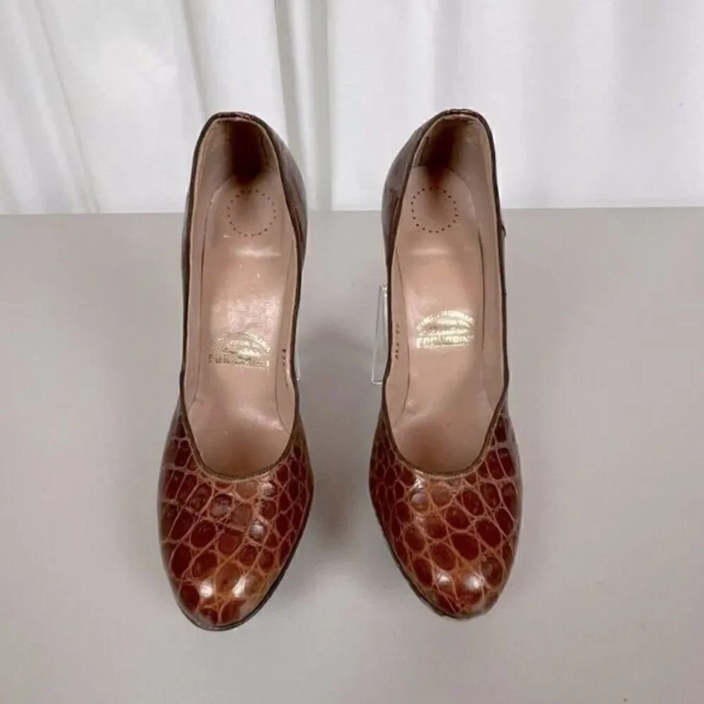 FORNARINA WOMENS HEELS BROWN SIZE 6-6.5